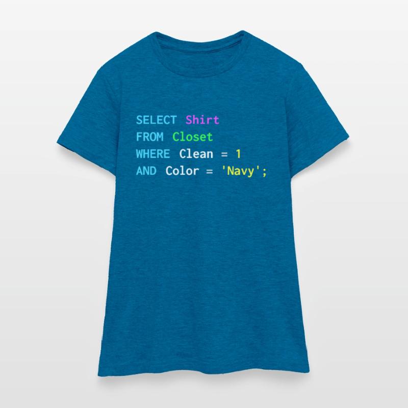 Conception SQL amusante pour les programmeurs sql, DBA, T-shirt Femme