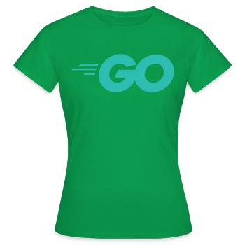 Go Programming Language with Go logo Go - Women's T-Shirt - kelly green - Front - AI Model Female 172 dark (172cm)