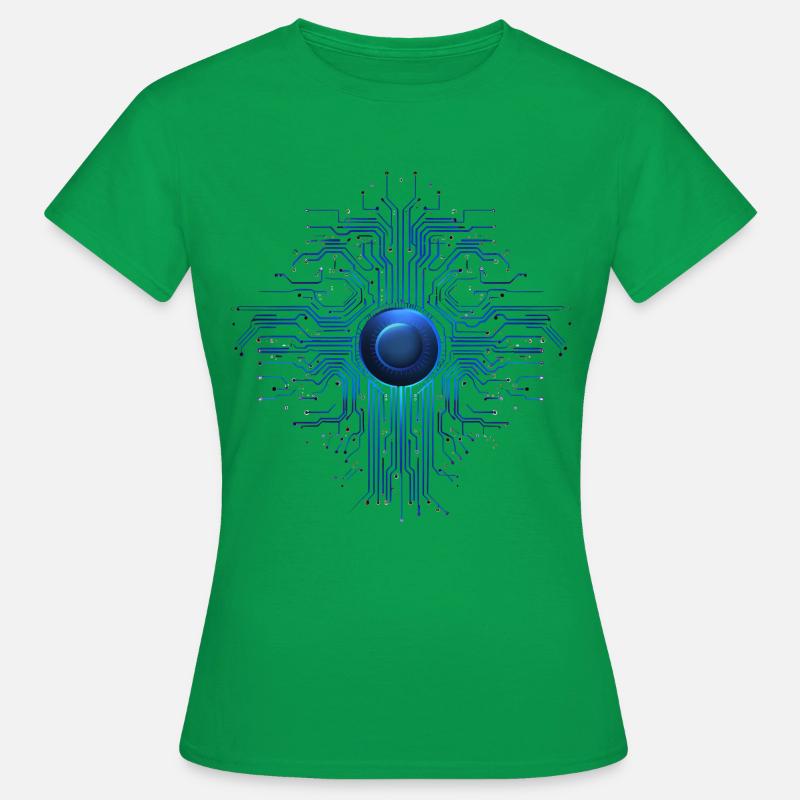 Machine Learning AI Data Science Circuit - Dame-T-shirt - kelly grøn