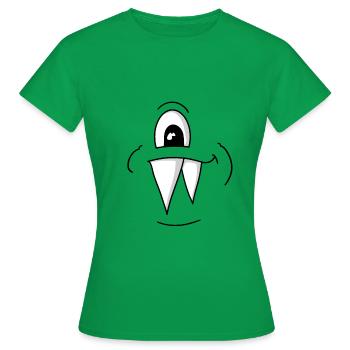 monster kids kids gift idea - Women's T-Shirt - kelly green - Front - AI Model Female 172 dark (172cm)