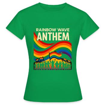 Hymne des vagues arc-en-ciel - T-shirt Femme - vert - Devant - AI Model Female 172 dark (172cm)