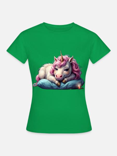 Offizielles Schlafshirt Unicorn - Frauen T-Shirt - Kelly Green