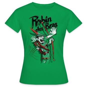Robin des Bras - Women's T-Shirt - kelly green - Front - AI Model Female 172 dark (172cm)