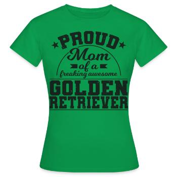 Fière maman Golden Retriever - T-shirt Femme - vert - Devant - AI Model Female 172 dark (172cm)