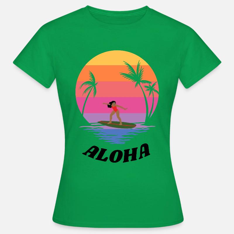 ALOHA BEACH - Women's T-Shirt - kelly green