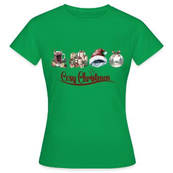 Cosy Christmas Holiday Festive Gifts - Women's T-Shirt - kelly green - Front - AI Model Female 172 dark (172cm)