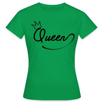 Inscription Queen - T-shirt Femme - vert - Devant - AI Model Female 172 dark (172cm)