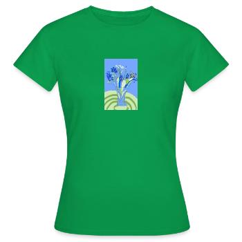 Spring Flowers - Women's T-Shirt - kelly green - Front - AI Model Female 172 dark (172cm)