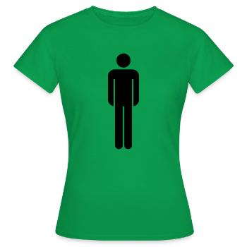 pictogram mann figur maennlich stehend neutral zei - Frauen T-Shirt - Kelly Green - Vorne - AI Model Female 172 dark (172cm)