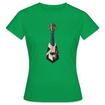 Ukulélé abstrait - T-shirt Femme - vert - Devant - AI Model Female 172 dark (172cm)