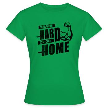 Musculation - renforcement musculaire - pompage - T-shirt Femme - vert - Devant - AI Model Female 172 dark (172cm)