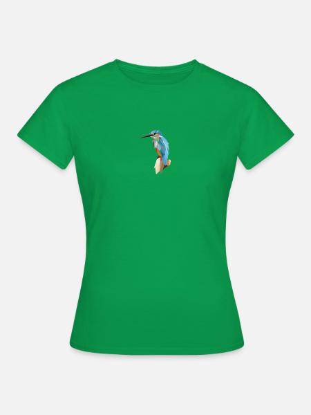 Eisvogel Polygon - Frauen T-Shirt - Kelly Green