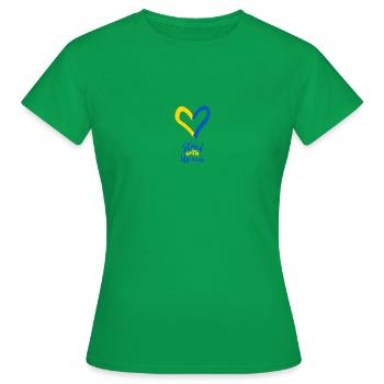 Stand with Ukraine - Women's T-Shirt - kelly green - Front - AI Model Female 172 dark (172cm)