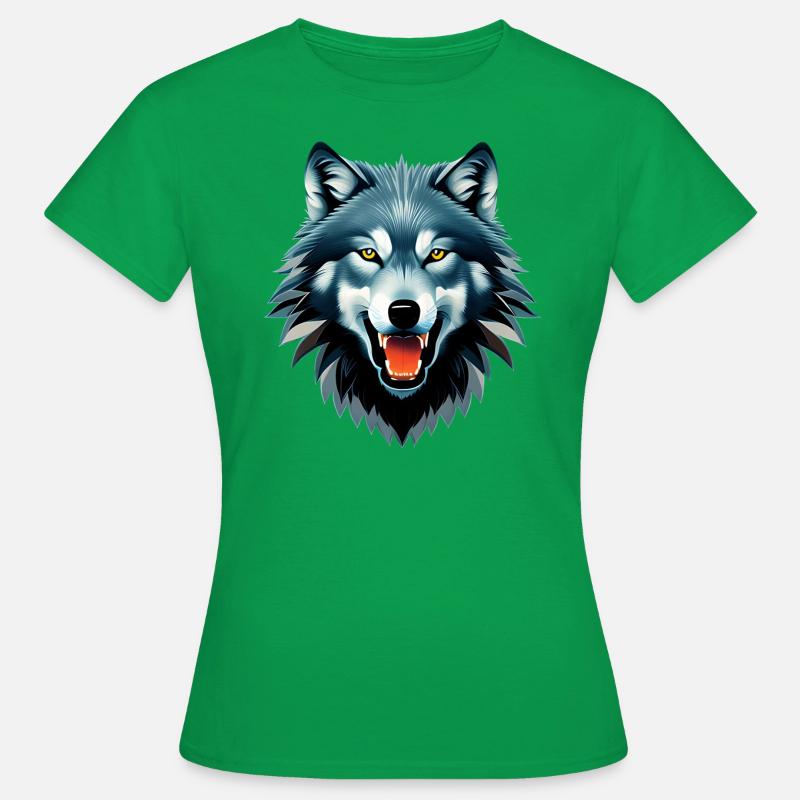 Wolf - Frauen T-Shirt - Kelly Green