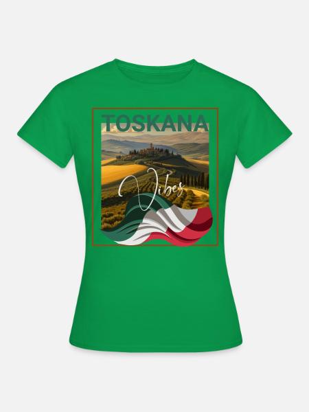 Toscanan tunnelmat Italian alue - Naisten t-paita - kelly vihreä