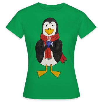 Pingouins Winter cozzy hygge cosy winter time - T-shirt Femme - vert - Devant - AI Model Female 172 dark (172cm)