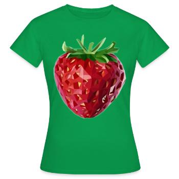 Facettierte Erdbeere - Frauen T-Shirt - Kelly Green - Vorne - AI Model Female 172 dark (172cm)