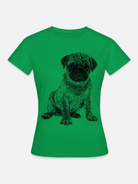 Mops - Frauen T-Shirt - Kelly Green