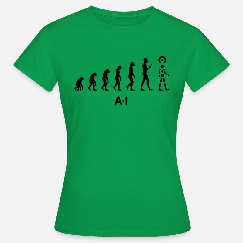 AI Evolution Journey - Women's T-Shirt - kelly green