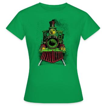Train Victorien - T-shirt Femme - vert - Devant - AI Model Female 172 dark (172cm)