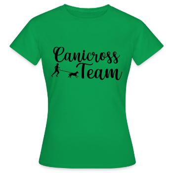 Sport de chien d'équipe Canicross - T-shirt Femme - vert - Devant - AI Model Female 172 dark (172cm)