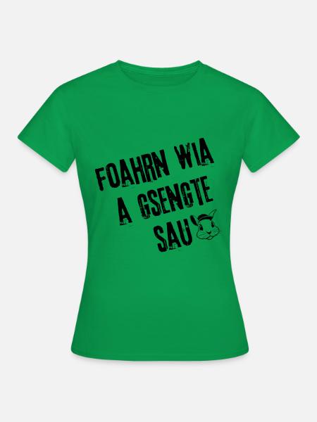GsengteSau_OnTheRoad | Redewendung - Frauen T-Shirt - Kelly Green