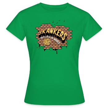 Skankers- DNB all over the world - Frauen T-Shirt - Kelly Green - Vorne - AI Model Female 172 dark (172cm)