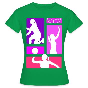 Handball Handball Player Handball Coach Fan Gift - Women's T-Shirt - kelly green - Front - AI Model Female 172 dark (172cm)