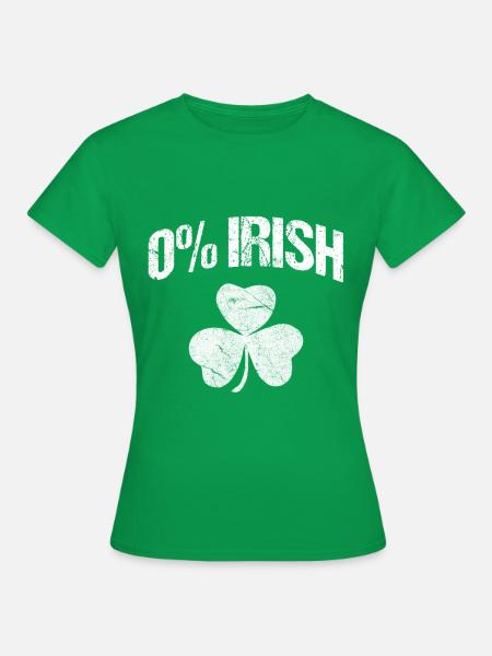 0% Irisch - Frauen T-Shirt - Kelly Green