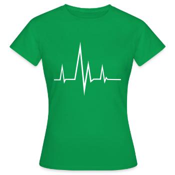 Fréquence - Pouls - T-shirt Femme - vert - Devant - AI Model Female 172 dark (172cm)