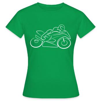 Motorrad Speed - Frauen T-Shirt - Kelly Green - Vorne - AI Model Female 172 dark (172cm)