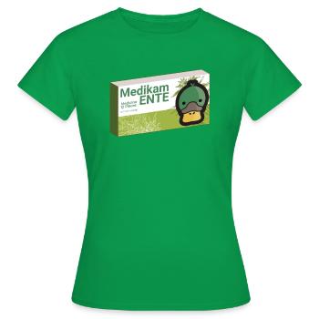 "Pharmacy Medikamente Ente | Apotheke" - Frauen T-Shirt - Kelly Green - Vorne - AI Model Female 172 dark (172cm)