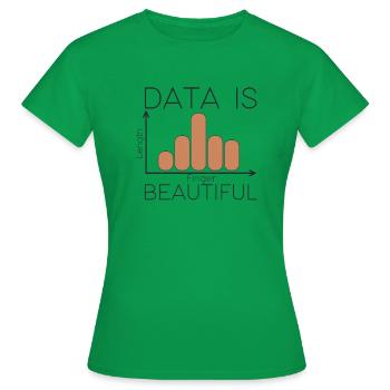 "Data Beautiful Data Science | Data Scientist" - Frauen T-Shirt - Kelly Green - Vorne - AI Model Female 172 dark (172cm)