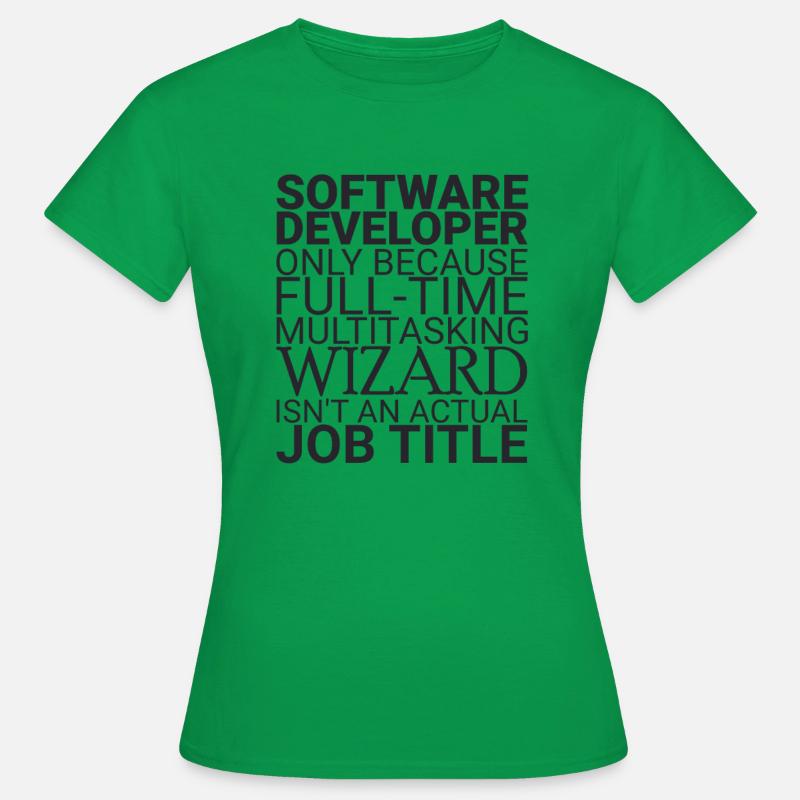 "Software Developer Wizard | Programmierer" - Frauen T-Shirt - Kelly Green