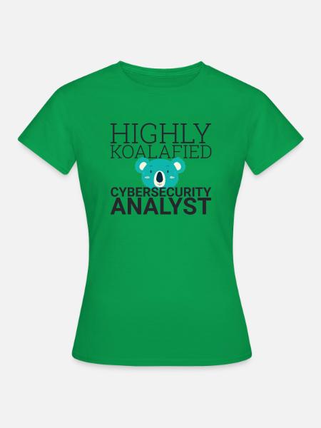 "Cybersecurity Analyst Koalafied | Cybersecurity" - Frauen T-Shirt - Kelly Green