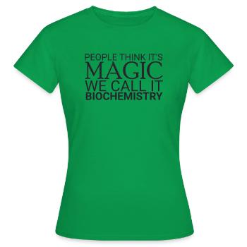 « Biochimie Magic | Biochimie » - T-shirt Femme - vert - Devant - AI Model Female 172 dark (172cm)