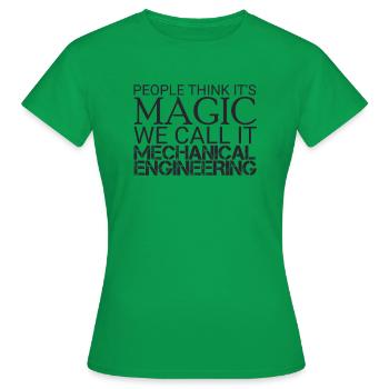 « Ingénieur en mécanique Magic | Génie mécanique » - T-shirt Femme - vert - Devant - AI Model Female 172 dark (172cm)