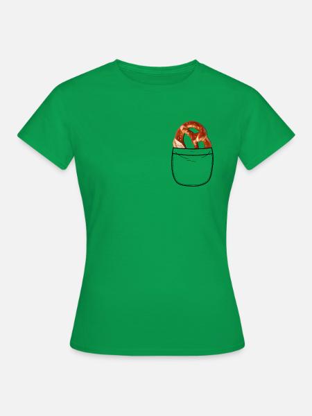 Pocket Brezel breast pocket Brezn - Women's T-Shirt - kelly green