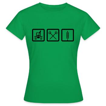 Farmer - Women's T-Shirt - kelly green - Front - AI Model Female 172 dark (172cm)