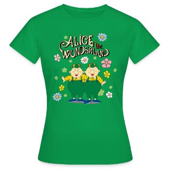 Alice Im Wunderland Tweedledum - Frauen T-Shirt - Kelly Green - Vorne - AI Model Female 172 dark (172cm)