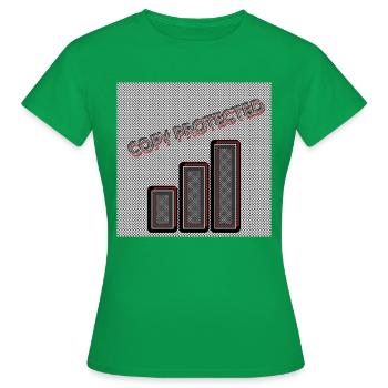 Copy protected (Kopiergeschützt) - Abbild - 2023 - Frauen T-Shirt - Kelly Green - Vorne - AI Model Female 172 dark (172cm)