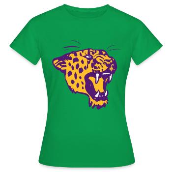Roaring Leopard by Cheerful Madness!! - Women's T-Shirt - kelly green - Front - AI Model Female 172 dark (172cm)
