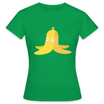 Peau de banane mignonne et stupide - T-shirt Femme - vert - Devant - AI Model Female 172 dark (172cm)