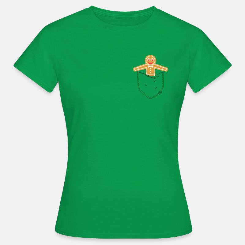 Gingerbread man - Women's T-Shirt - kelly green