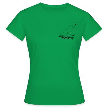 Meowmy by Smieza - Frauen T-Shirt - Kelly Green - Vorne - AI Model Female 172 dark (172cm)
