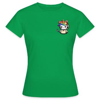 Chat-licorne espiègle - T-shirt Femme - vert - Devant - AI Model Female 172 dark (172cm)
