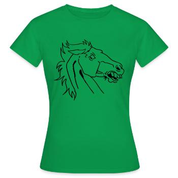 Grinding horse - Women's T-Shirt - kelly green - Front - AI Model Female 172 dark (172cm)