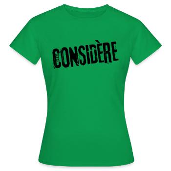 Considère - Ps /119 - T-shirt Femme - vert - Devant - AI Model Female 172 dark (172cm)