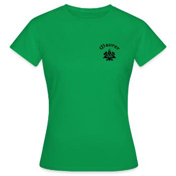 Marque de la guilde des maçons noir - T-shirt Femme - vert - Devant - AI Model Female 172 dark (172cm)
