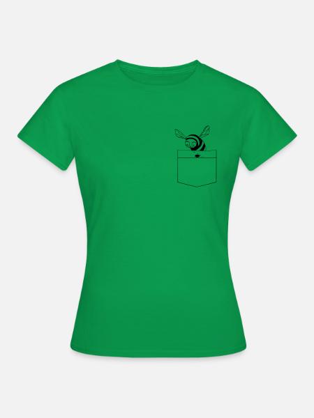 Biene in der Tasche - Frauen T-Shirt - Kelly Green